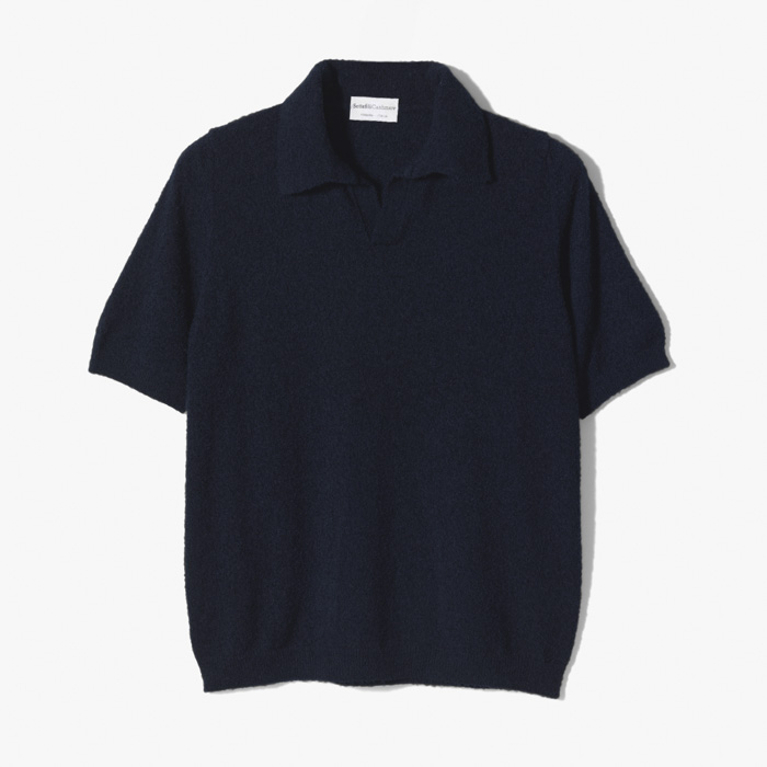 SKIPPER POLO SHORT SLEEVES (ORGANIC COTTON BOUCLE) NAVY