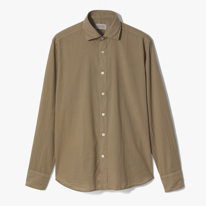 MENS SHIRTS (OVERDYED) BROWN