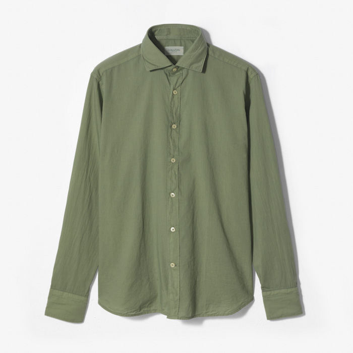 MENS SHIRTS (OVERDYED) GREEN