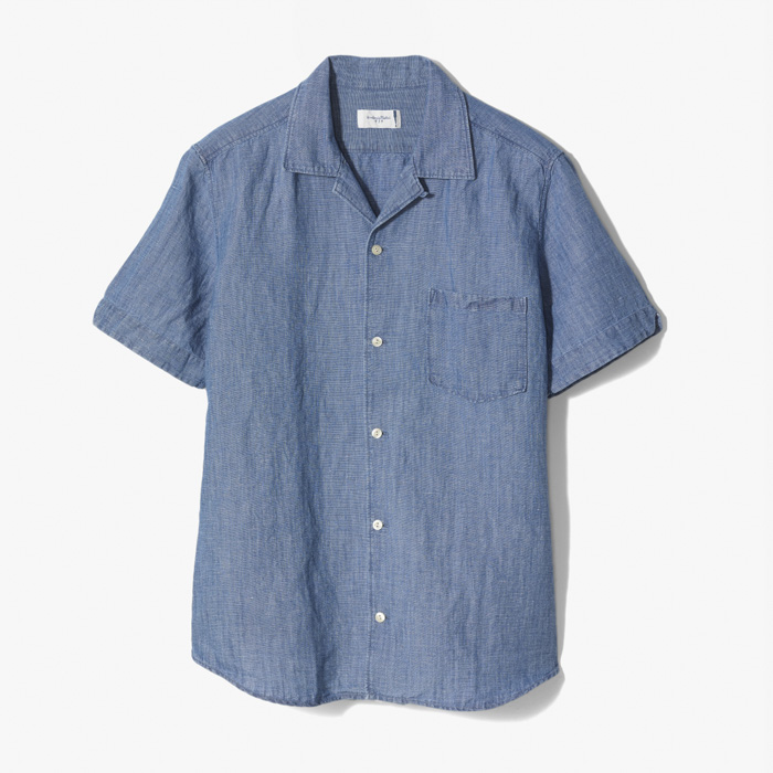 DENIM CAMP SHIRTS (STONE WASHED) INDIGO