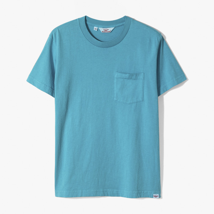 S/S POCKET TEE (5.5oz COMBED RINGSPUN COTTON) AQUA BLUE