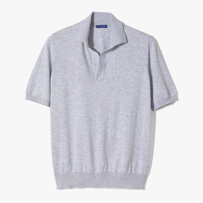 POLO SHORT SLEEVES (COTTON) HEATHERED GRAY