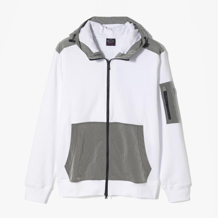 SAVE THE SEA HOODED SWEAT JACKET(ORGANIC COTTON) WHITE