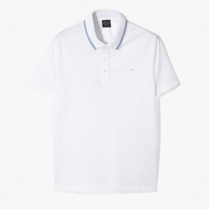 ORGANIC COTTON PIQUE POLO SHIRT WHITE