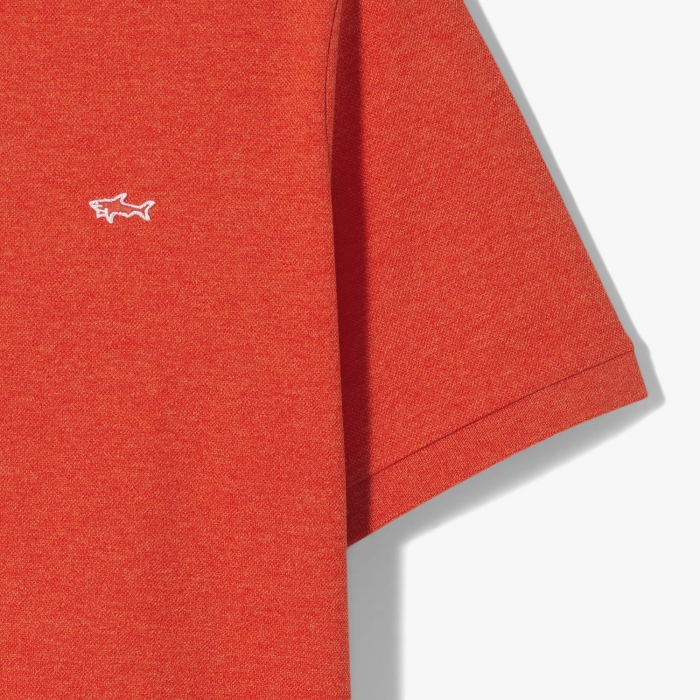 ORGANIC COTTON PIQUE POLO SHIRT ORANGE