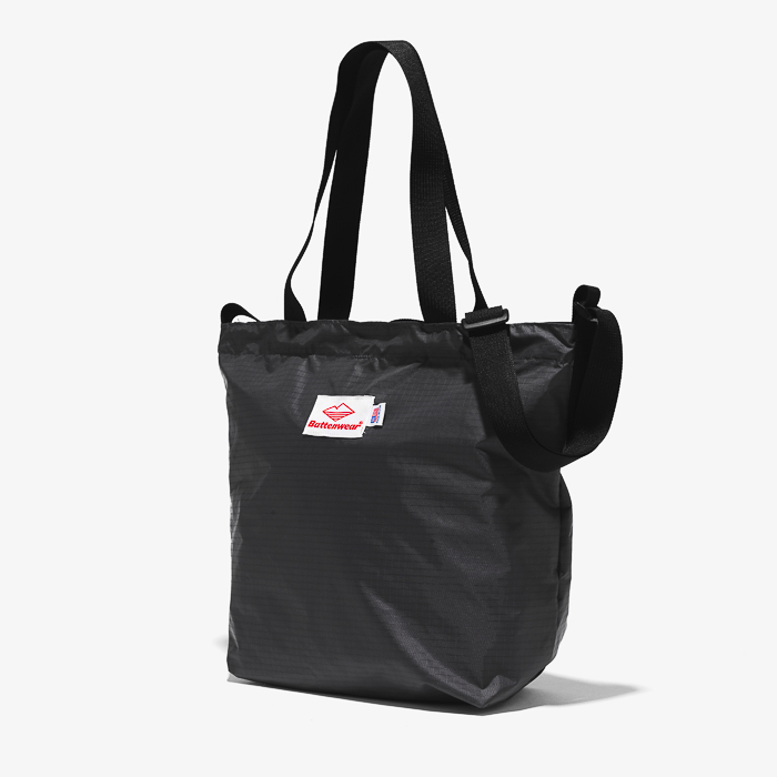 MINI PACKABLE TOTE BAG (1.9oz RIPSTOP NYLON) BLACK