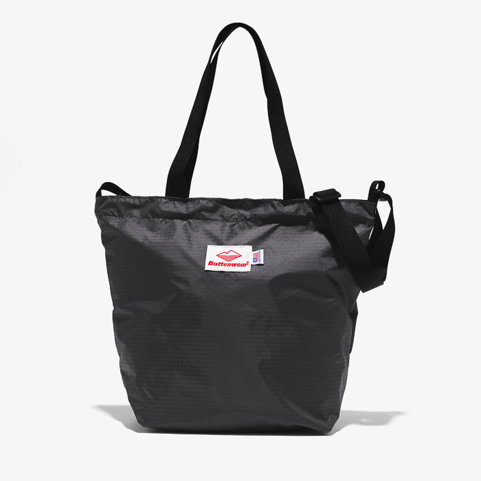 MINI PACKABLE TOTE BAG (1.9oz RIPSTOP NYLON) BLACK