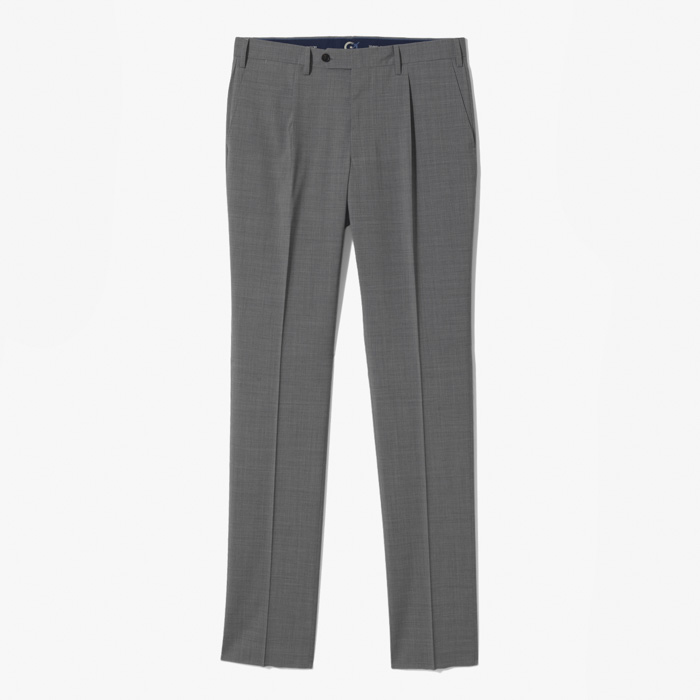 NEW SLIM FIT 1PLEAT PANT X SFM ( TELA MISTO LANA POLIESTER) GRAY