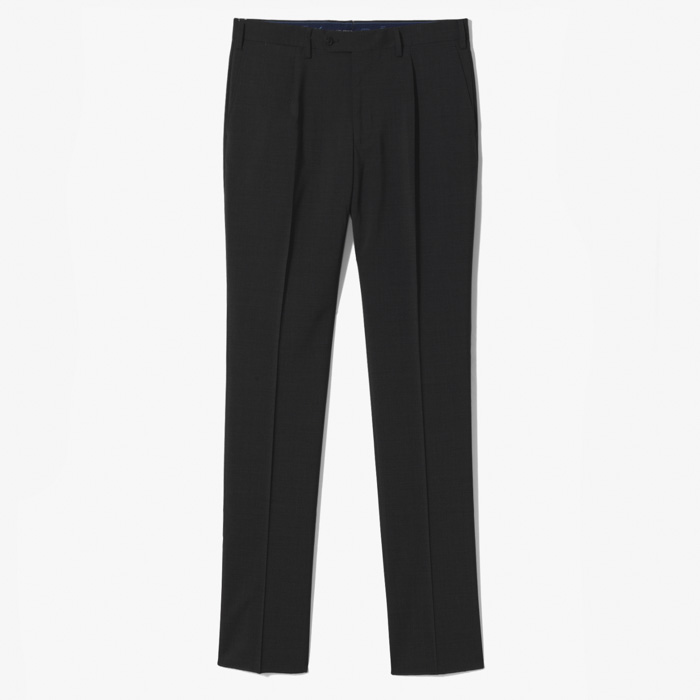 NEW SLIM FIT 1PLEAT PANT X SFM ( TELA MISTO LANA POLIESTER) DARK GRAY