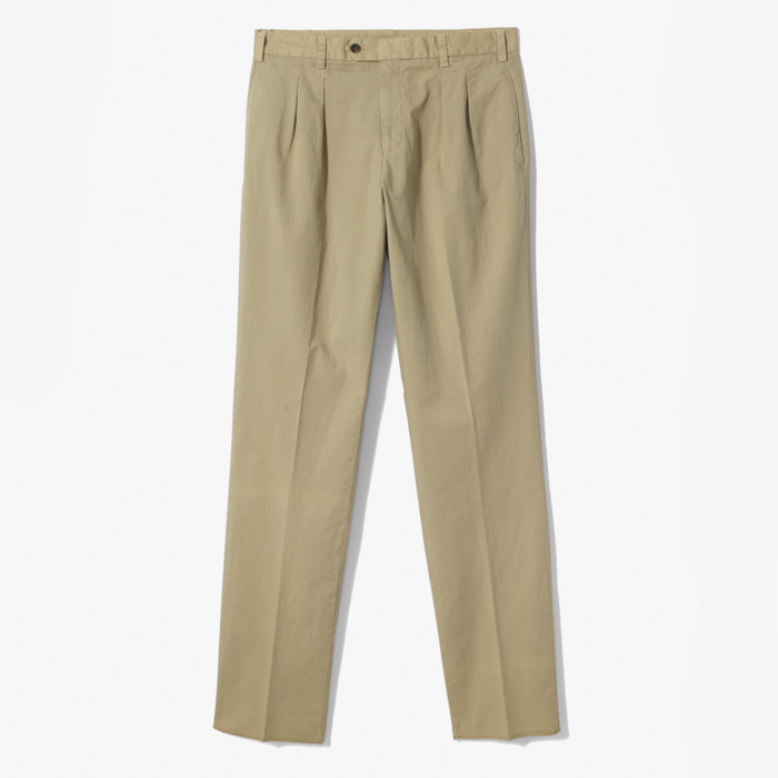 BZ CHOICE ARMY 2PLEATS PANT (REPS STRETCH) BEIGE