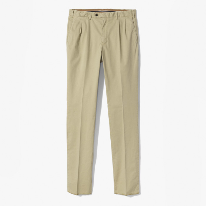 NEW SLIM FIT 2PLEATS PANT X SFM (TWILL TENCEL COTONE STRETCH) BEIGE