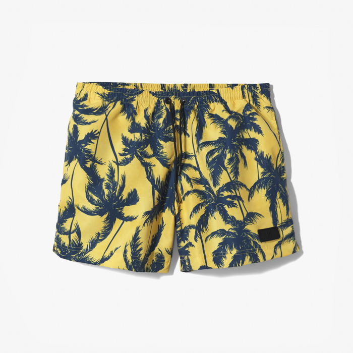 SWIM SHORT (FANCY PRINTED WATERPROOF NYLON) YELLOW