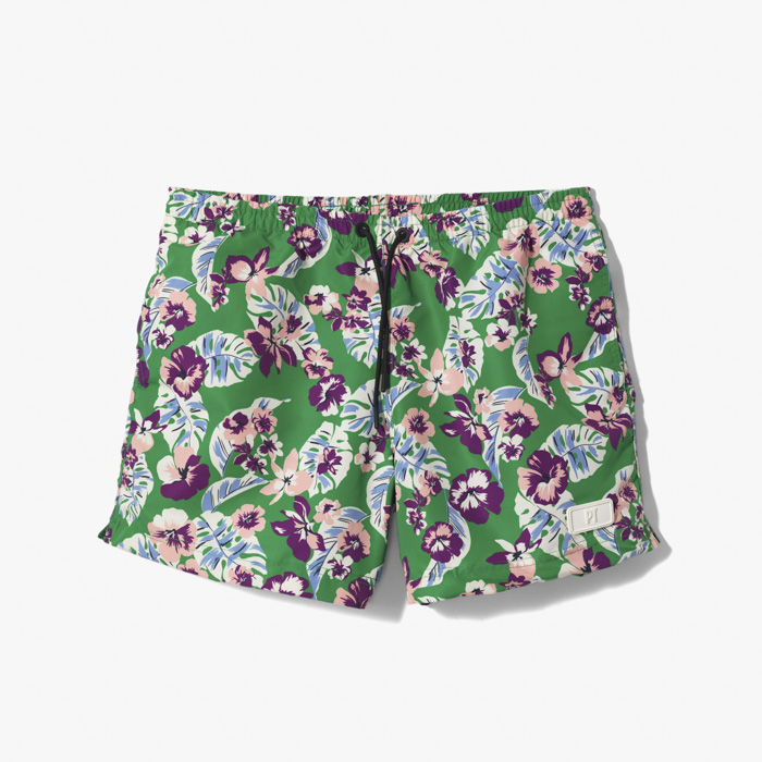 SWIM SHORT (FANCY PRINTED WATERPROOF NYLON) GREEN