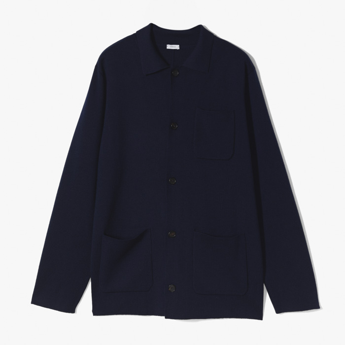 KNIT WORK JACKET NAVY