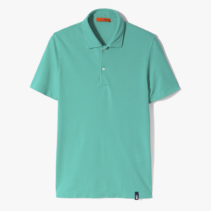 PIQUE POLO SHORT LIGHT GREEN