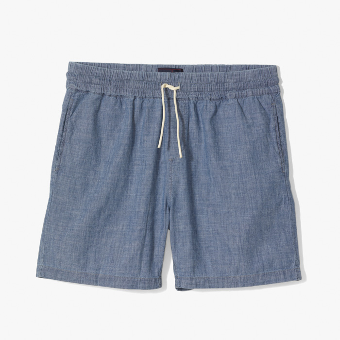 CHAMBRAY SHORTS BLUE