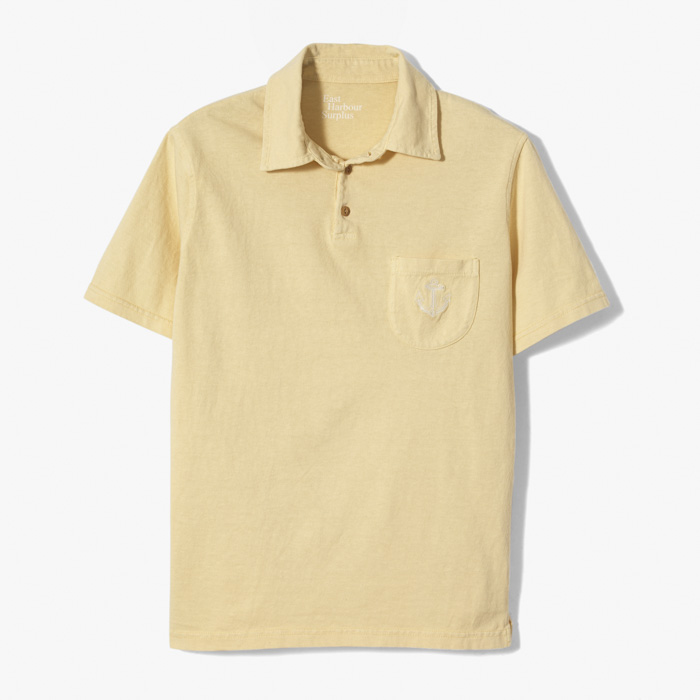 SEATTLE 99 ANCHOR POLO SHIRT (GARMENT DYEING JERSEY) YELLOW