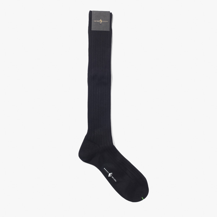 CLASSIC LONG RIB SOCKS (SCOTTISH THREAD) BLACK