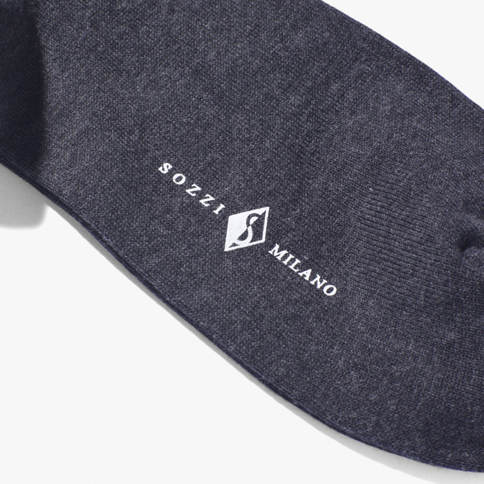 MEN SHORT SOCKS (SEA ISLAND COTTON) DARK GRAY