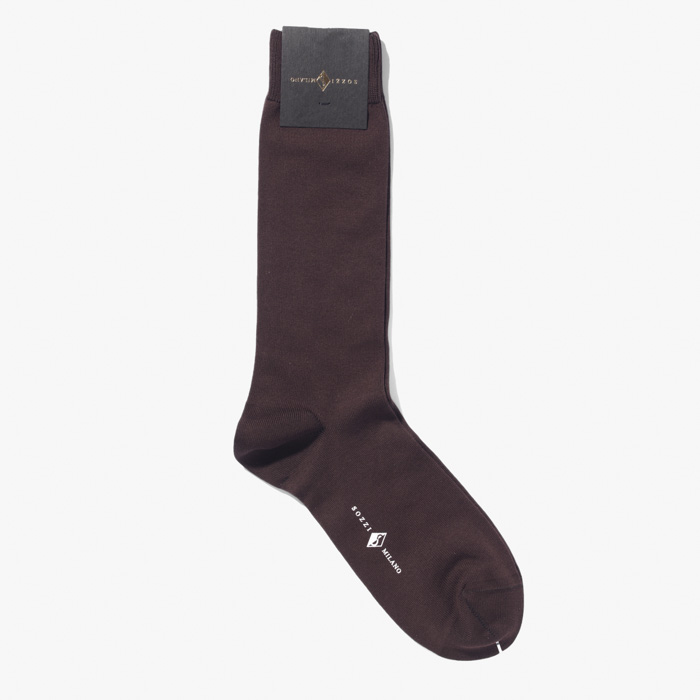 MEN SHORT SOCKS (SEA ISLAND COTTON) BROWN