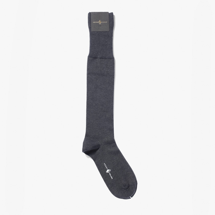 MEN LONG SOCKS (SEA ISLAND COTTON) DARK GRAY