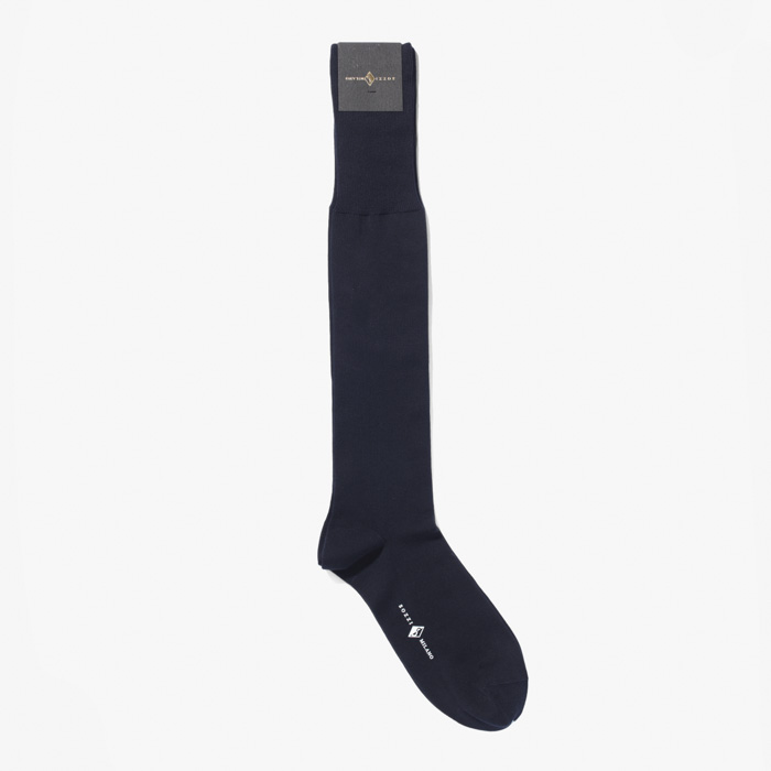 MEN LONG SOCKS (SEA ISLAND COTTON) DARK NAVY