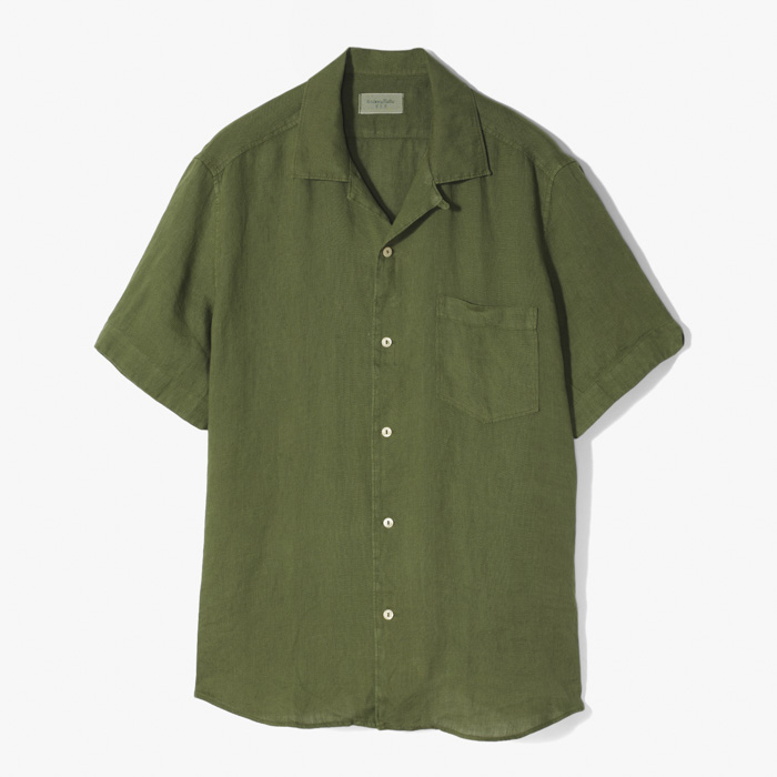 CAMP SHIRTS (LINEN) DARK GREEN