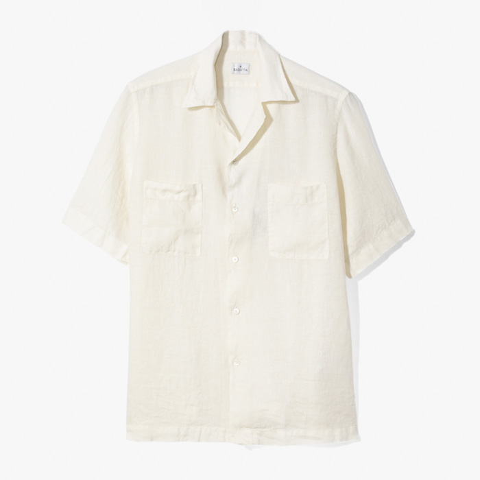 MAUI CAMP SHIRT (LINEN GARMENT DYED) BEIGE