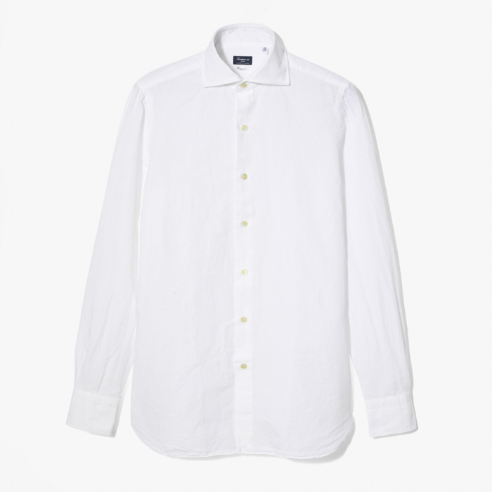 NAPOLI CLASSIC SHIRT (ENZYMED WASHED COTTON) WHITE