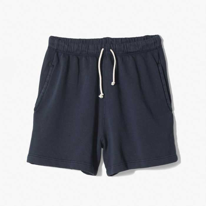 SWEAT SHORTS (RETRO FLEECE GARMENT DYED) MIDNIGHT BLUE