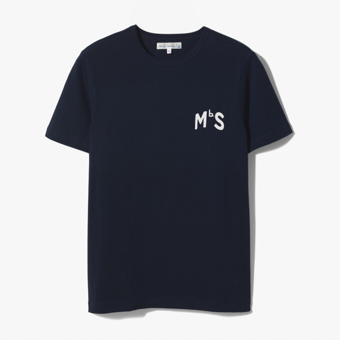 1950s MbS LOOPWHEELED T-SHIRT (CLASSIC FIT PRIMA QUALITY 1-THREAD) MIDNIGHT BLUE