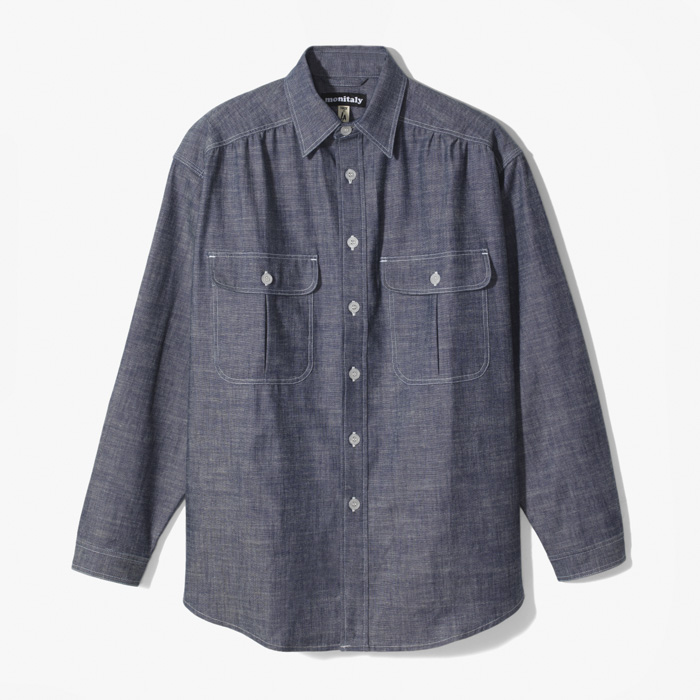 GIORGIO WORK SHIRT(CHAMBRAY) WASHED BLUE