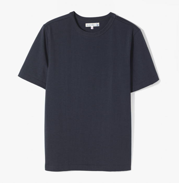 214 LOOPWHEELER T-SHIRT (RELAXED FIT PRIMA QYALITY 2-THREAD) NAVY