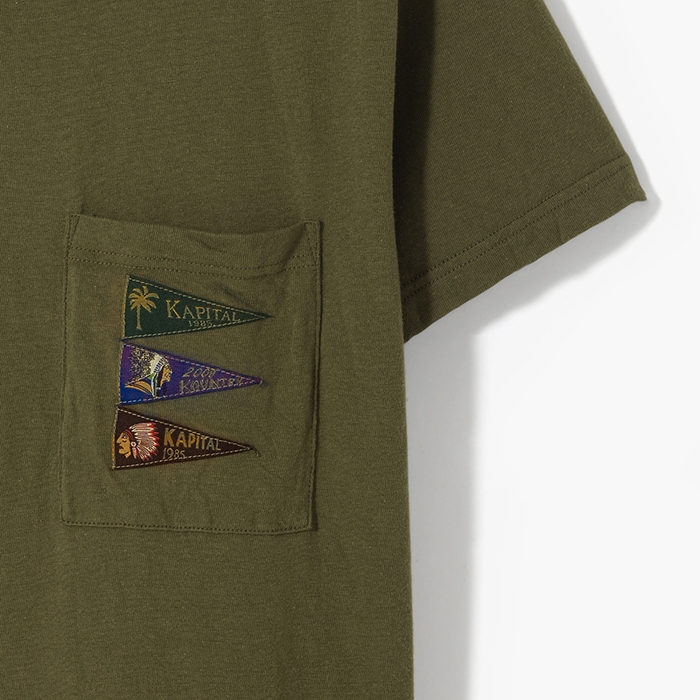 20/-JERSEY PENNANT T (4FLAGS) KHAKI