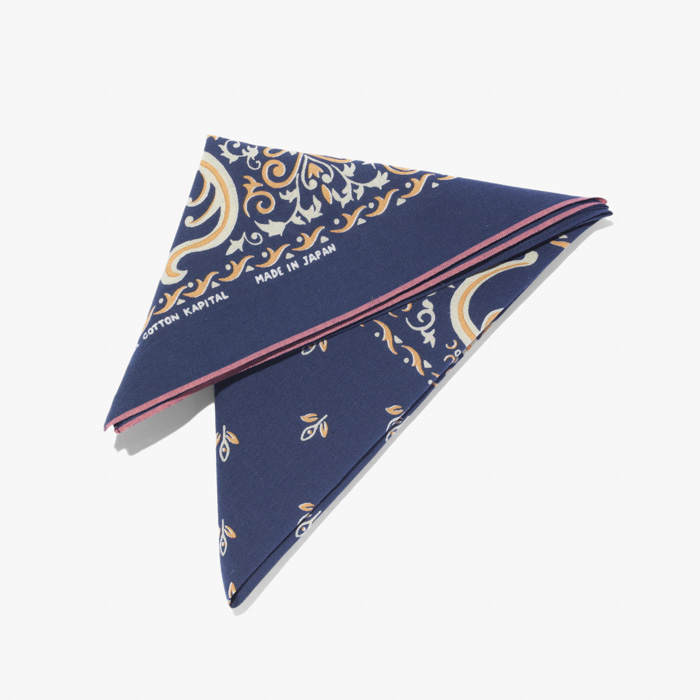 FASTCOLOR SELVEDGE BANDANA (ANTLER NAJA) NAVY