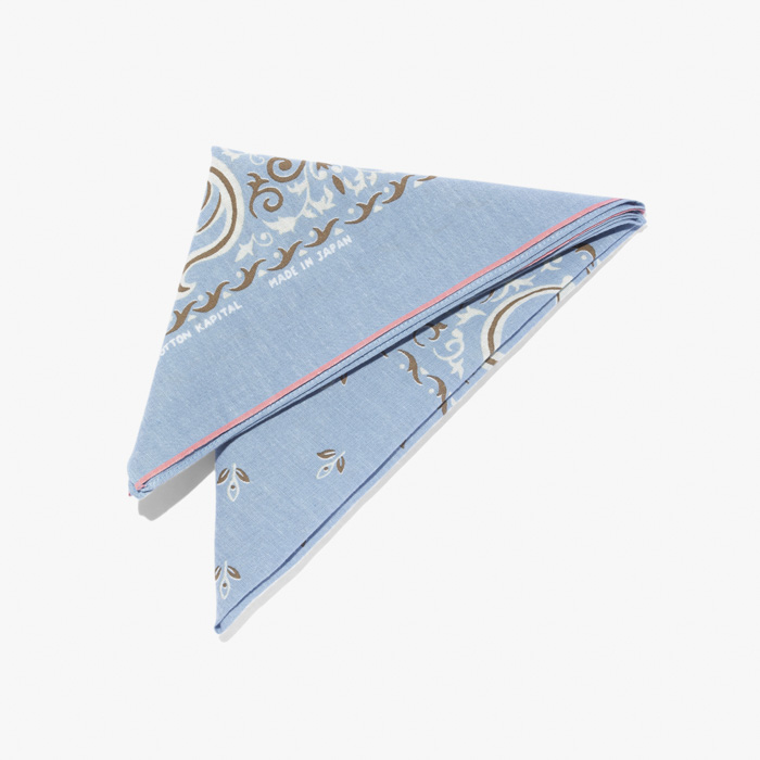 FASTCOLOR SELVEDGE BANDANA (ANTLER NAJA) LIGHT BLUE