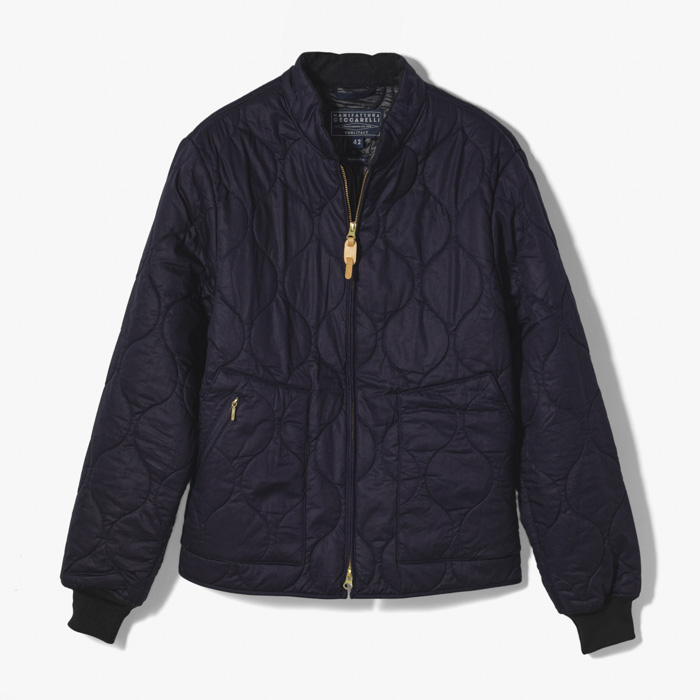 QUILTED JACKET (VIRGIN WOOL PADDING) NAVY