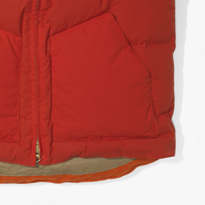 GOOSE DOWN VEST (WATER REPELLENT) ORANGE