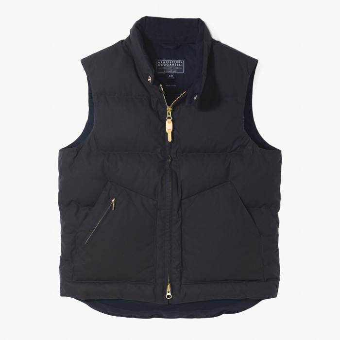 GOOSE DOWN VEST (WATER REPELLENT) NAVY