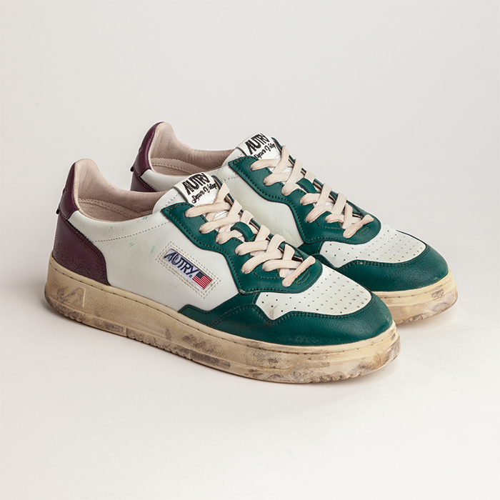 SUPER VINTAGE SNEAKERS SV (LOW LEATHER) DARK GREEN SV23