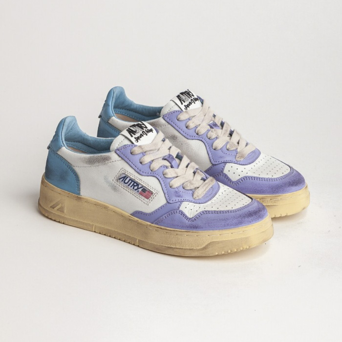 SUPER VINTAGE SNEAKERS SV (LOW LEATHER) LAVENDER SV17