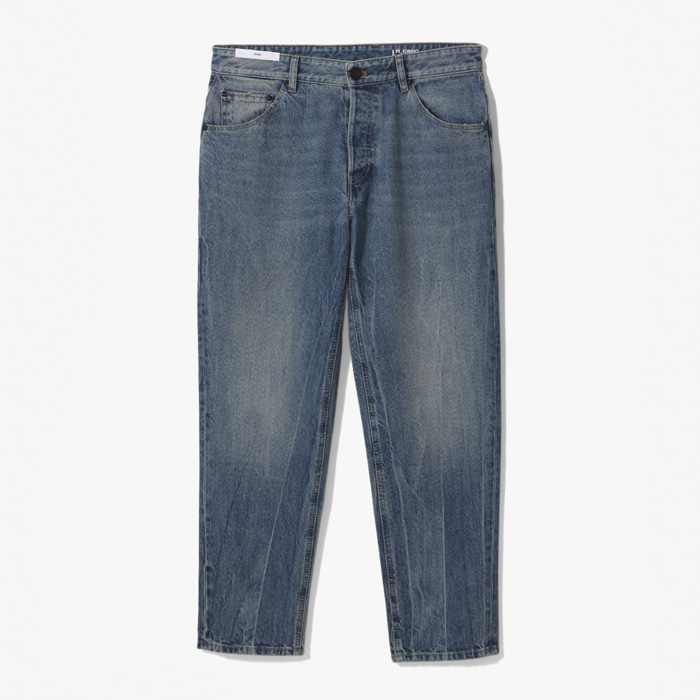 REBEL DENIM PANTS (RELAXED FIT RIGID VINTAGE DENIM 11oz) WASHED BLUE