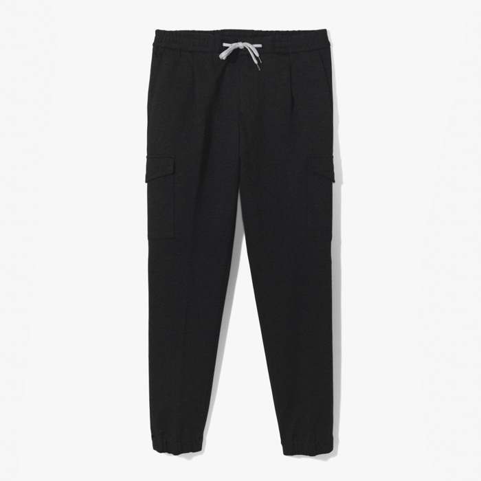 SOFT CARGO 1PLEAT PANT (STRETCH TECH JERSEY) CHARCOAL GRAY