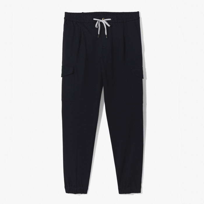 SOFT CARGO 1PLEAT PANT (STRETCH TECH JERSEY) NAVY