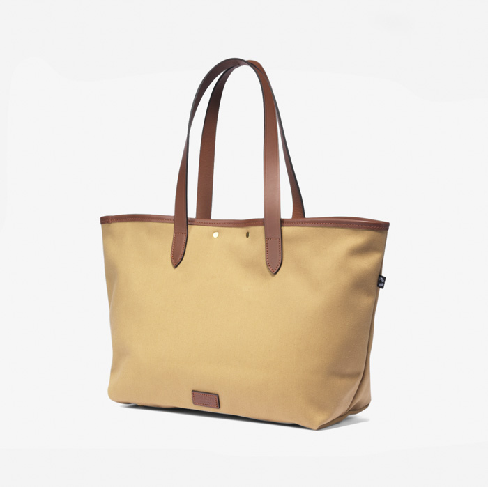 DALBY WIDE TOTE BAG (2LAYERS CANVAS) KHAKI