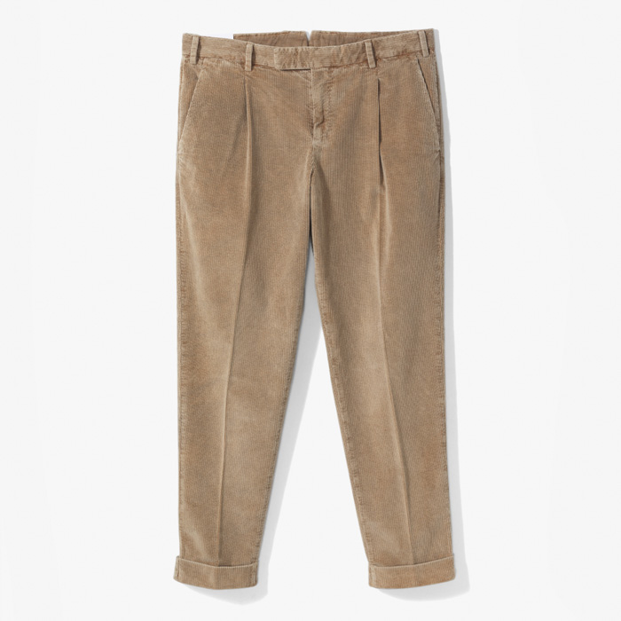 REBEL PANT 1PLEAT PANT (DELAVE - STRETCH 500W CORDUROY) CARAMEL