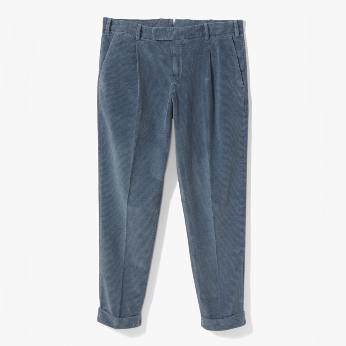 REBEL PANT 1PLEAT PANT (DELAVE - STRETCH 500W CORDUROY) NAVY