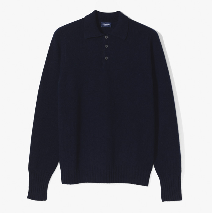 POLO KNITWEAR (LAMSWOOL) NAVY