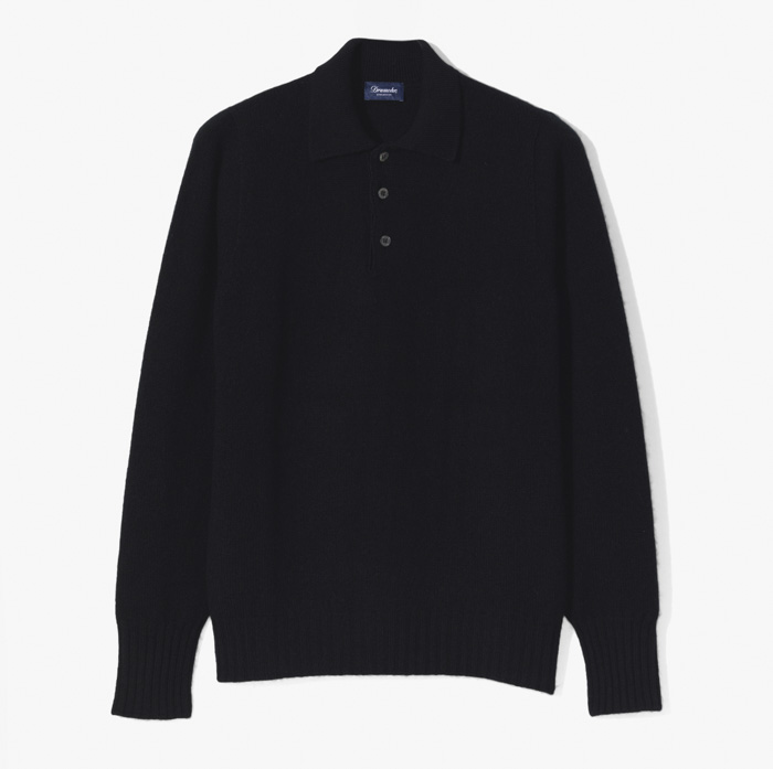 POLO KNITWEAR (LAMSWOOL) BLACK