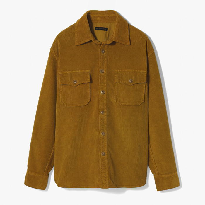 LEONARD 101 OVER SHIRT (WASHED CORDUROY) CAMEL